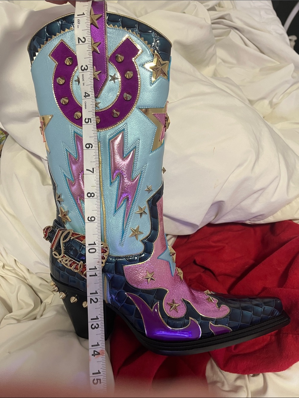 CHRISTIAN LOUBOUTIN KENNYWOOD ALTA WESTERN COWBOY BOOTS WOMEN SZ 7 NEW MEN SZ 36 - Picture 12 of 17
